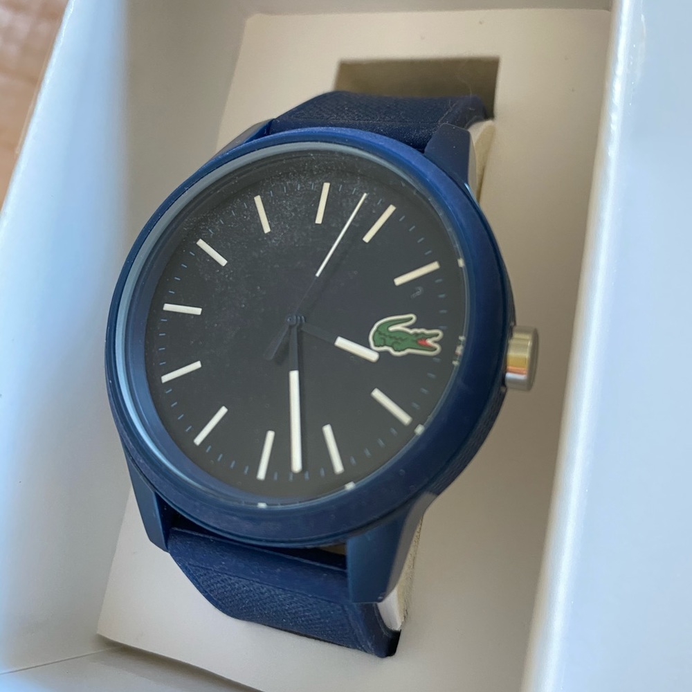 Men’s Lacoste 12.12 Watch with Blue Silicone Strap